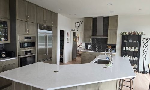 Kitchen with all-white theme