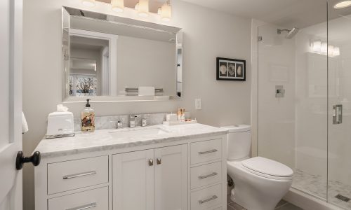 All-white Sammamish bathroom